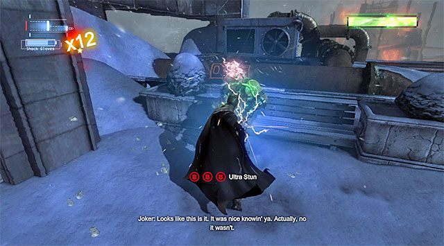 Rękawice elektryczne pomogą ci w usprawnieniu procesu osłabiania bossa - Bane - Batman: Arkham Origins - poradnik do gry