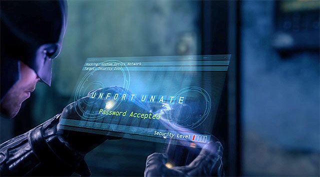 Wyłącz na dobre tryb detektywa i wybierz z inwentarza deszyfrator sekwencyjny (Cryptographic Sequencer) - Wyłącz sygnał zakłócający - Batman: Arkham Origins - poradnik do gry