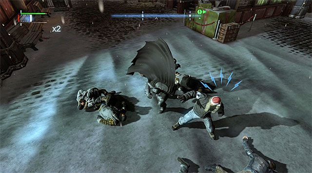 Atakowaniem handlarza bronią zajmij się na samym końcu - Przesłuchaj handlarza bronią pracującego dla Pingwina #2 - Batman: Arkham Origins - poradnik do gry