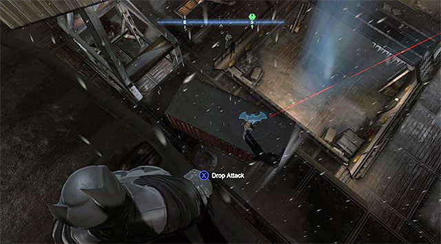 Drugi ze snajperów rozstawiony jest na północ stąd - Przedostań się na pokład okrętu Pingwina - Batman: Arkham Origins - poradnik do gry