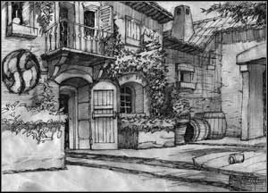 Ponieważ handlarz nie chciał mi wskazać drogi do zajazdu, pobiegłem najpierw w kierunku zaułka, by dowiedzieć się w palarni Siedem nieszczęść o stan zdrowia kapitana - Jazz - Chaen | Jazz i Faust - Jazz i Faust - poradnik do gry