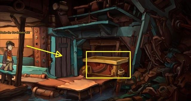 Otrzymaną od Garlefa informacją, dotyczącą specjalnego stukania do drzwi, podziel się z Dzidzią Goal - Dołącz do rebeliantów | Dogadaj się z Dzidzią Goal | Chaos on Deponia - Chaos on Deponia - poradnik do gry