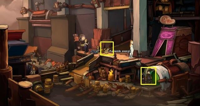 Popłyń do Porta Fisco, gdzie pogawędź ze stojącym przed wejściem do kanałów zbirem - Zainstaluj przekaźnik na wieży radiowej | W pogoni za Goal | Chaos on Deponia - Chaos on Deponia - poradnik do gry