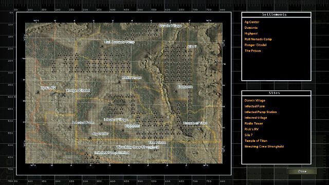 Mapa Arizony - Poruszanie się po świecie Wasteland | Eksploracja - Wasteland 2 - poradnik do gry