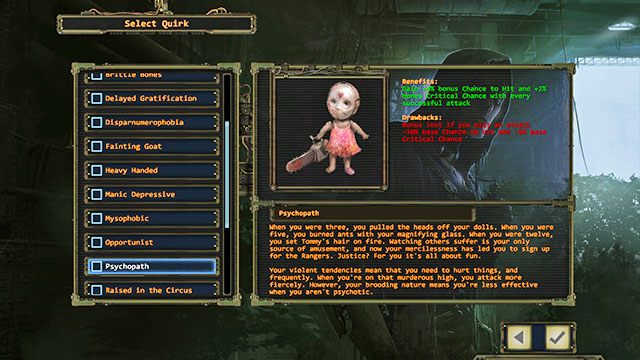 Przymioty wybierane są podczas tworzenia postaci - Przymioty | Cechy w Wasteland 2 - Wasteland 2 - poradnik do gry