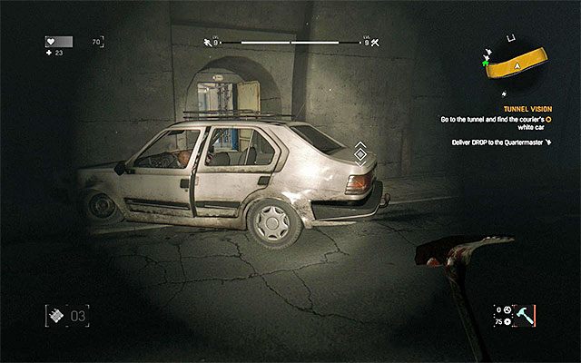 Odszukaj samochód kuriera i sprawdź jego bagażnik - 12 - Widzenie tunelowe (Tunnel Vision) | Poboczne zadania - Slumsy | Dying Light - Dying Light - poradnik do gry
