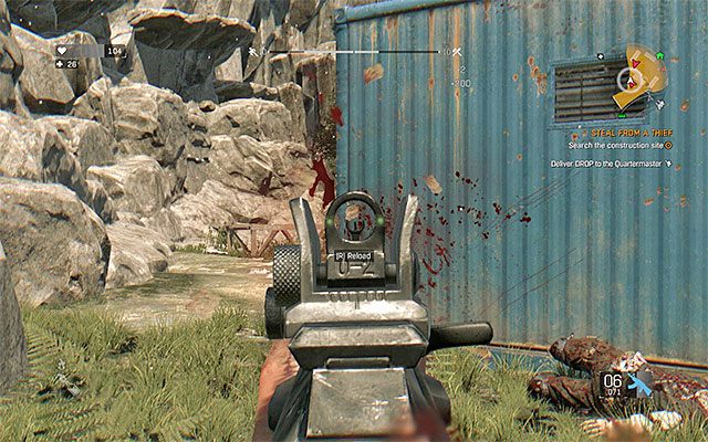 Używaj broni palnej do szybkiej eliminacji uzbrojonych bandytów - 14 - Kto okrada złodzieja... (Steal from a Thief) | Poboczne zadania - Slumsy - Dying Light - poradnik do gry