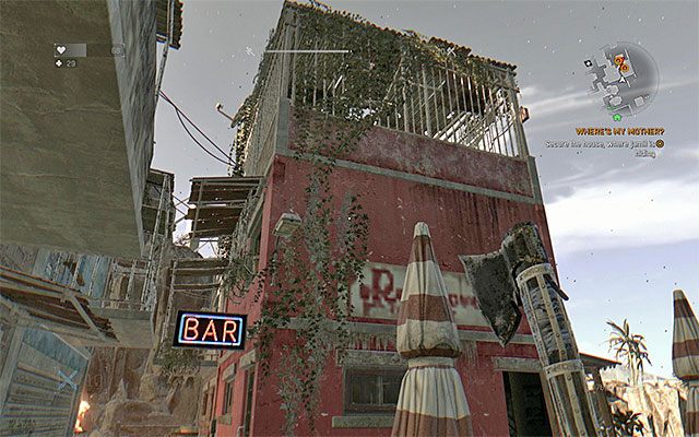 Rozejrzyj się za budynkiem z czerwoną elewacją - 17 - Gdzie jest moja matka? (Wheres My Mother?) | Poboczne zadania - Slumsy - Dying Light - poradnik do gry