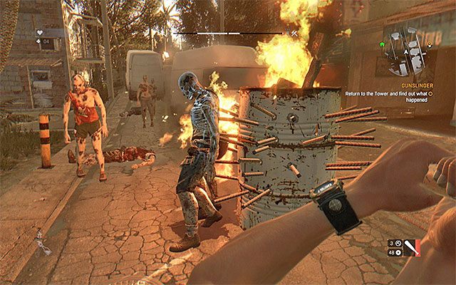 Nabicie potwora na kolce powoduje jego natychmiastową śmierć - Wykorzystywanie elementów parkour i obiektów z otoczenia w Dying Light| Walka - Dying Light - poradnik do gry