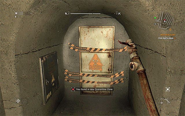 Przykładowe wejście do lokacji, w której zalicza się wyzwanie strefy kwarantanny - Rodzaje misji w Dying Light - Dying Light - poradnik do gry