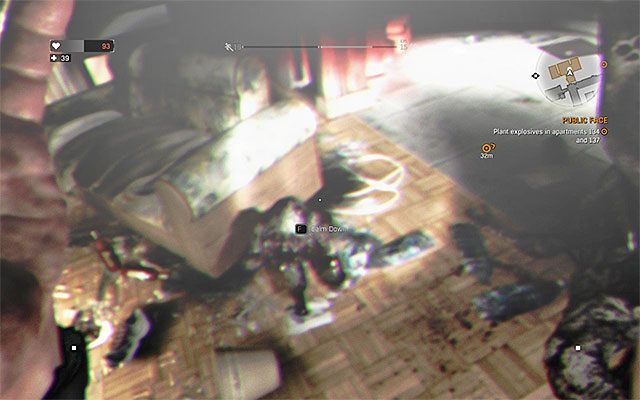 Podbiegnij do wyjca i wciśnij klawisz interakcji żeby zażegnać zagrożenie - 10 - Malowanie ogniem (Public Face) | Główne zadania - Stare Miasto - Dying Light - poradnik do gry