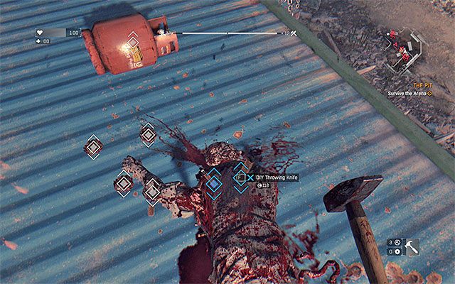 Bronie i petardy leżą m.in. na dachach kontenerów - 6 - Porwanie (The Pit) | Główne zadania - Slumsy | Solucja Dying Light - Dying Light - poradnik do gry