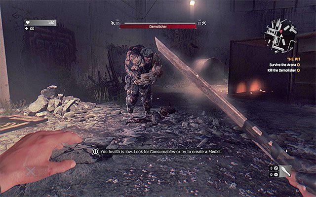 Unikaj szarż mutanta oraz rzucanych przez niego kawałków betonu - 6 - Porwanie (The Pit) | Główne zadania - Slumsy | Solucja Dying Light - Dying Light - poradnik do gry