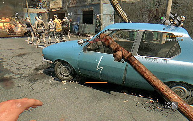 Pozabijaj zarażonych lub odwróć ich uwagę, a następnie uzbrój dwie nowe pułapki - 2 - Pierwsze zadanie (First Assignment) | Główne zadania - Slumsy | Dying Light - Dying Light - poradnik do gry