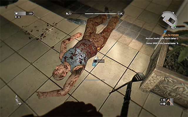Insulinę odnajdziesz przy martwym Ekremie - 9 - Eliksir zdrowia (Health Potion) | Poboczne zadania - Stare Miasto - Dying Light - poradnik do gry
