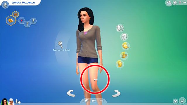 Warto jednak najpierw spojrzeć w tym trybie na całą figurę Sima - Sims 4: Wygląd Sima - tworzenie, kreator, CAS - Sims 4 - poradnik do gry