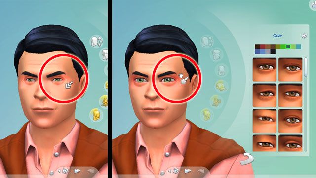 Gdy zdecydujesz się na jeden z kształtów twarzy możesz najeżdżając na poszczególne elementy jak np - Sims 4: Wygląd Sima - tworzenie, kreator, CAS - Sims 4 - poradnik do gry