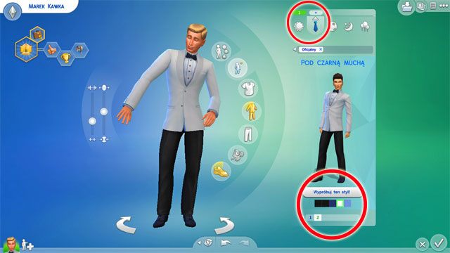 Następnym krokiem jest dokonanie wyboru strojów Sima - Sims 4: Ubiór Sima - tworzenie, kreator, CAS - Sims 4 - poradnik do gry