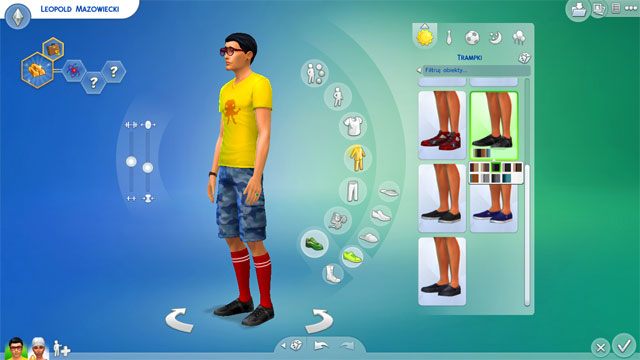 Ostatnim elementem do zdefiniowania są buty - Sims 4: Ubiór Sima - tworzenie, kreator, CAS - Sims 4 - poradnik do gry