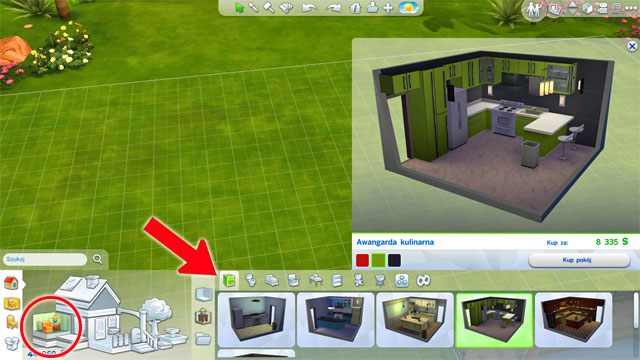 Jeśli nie masz weny by wykańczać i urządzać swój dom możesz skorzystać z jeszcze jednego narzędzia - to gotowe pomieszczenia - Sims 4: Rozbudowa domu, porady - Sims 4 - poradnik do gry