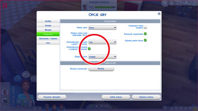 Upływem czasu możesz dowolnie sterować w opcjach gry w zakładce Rozgrywka - Sims 4: Wiek Sima - Sims 4 - poradnik do gry