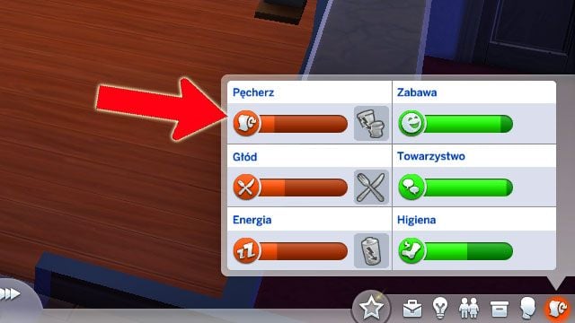 Bardzo ważnym elementem, nad którym cały czas musisz czuwać są potrzeby Simów (widoczne z ostatniej zakładce w prawym dolnym rogu ekranu) - Sims 4: Potrzeby - pasek potrzeb, jak dbać? - Sims 4 - poradnik do gry