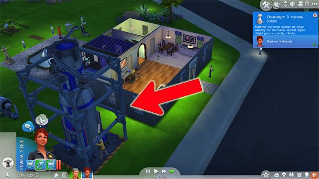 Awansując na Gwiezdnego szeryfa (9 A) otrzymasz w nagrodę olbrzymi posąg astro-króliczek - Sims 4: Astronauta - kariera, porady - Sims 4 - poradnik do gry