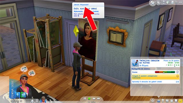 Zostając Amatorem akwareli (4) musisz dalej rozwijać malowanie - na 5 - Sims 4: Malarz - kariera, porady - Sims 4 - poradnik do gry