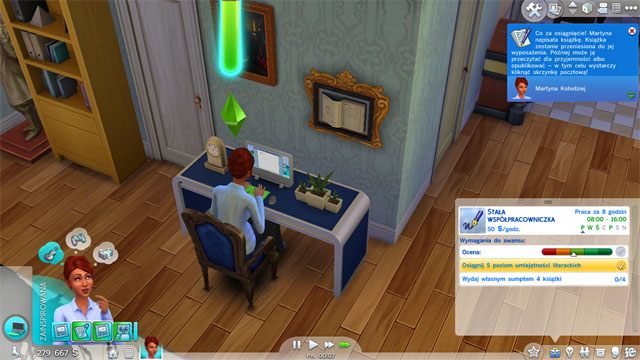 Zostając Redaktorem rubryki porad (4) musisz rozwinąć umiejętności literackie na 4 - Sims 4: Literacka kariera, porady - Sims 4 - poradnik do gry