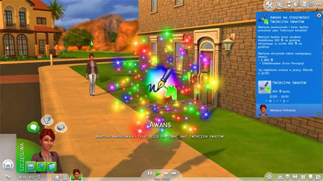 Po awansie na Twórcę światów (10 A) otrzymujesz regał drzwi percepcji - Sims 4: Literacka kariera, porady - Sims 4 - poradnik do gry