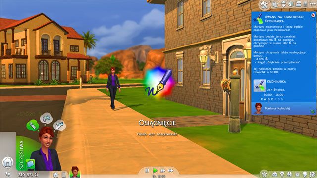 Awansujesz w końcu na Kronikarza (10 B) i otrzymujesz regał - Sims 4: Literacka kariera, porady - Sims 4 - poradnik do gry