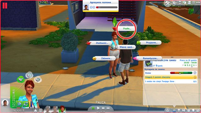 Będąc Przywódcą gangu (3) musisz nauczyć się charyzmy na poziomie 2 - co jest bardzo łatwe dzięki ćwiczeniu przemówień w lustrze - oraz nieco pokłócić się z jednym Simem - Sims 4: Przestępca - kariera, porady - Sims 4 - poradnik do gry