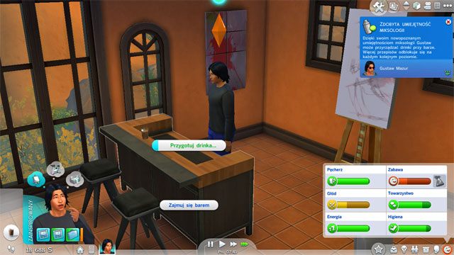 Po awansie na Głównego zmywacza naczyń (2) czas rozwinąć umiejętność miksologii - Sims 4: Kulinarna kariera, porady - Sims 4 - poradnik do gry