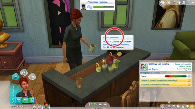 Po awansie na Szefa od soków (7 B) musisz dalej rozwijać miksologię, na 7 - Sims 4: Kulinarna kariera, porady - Sims 4 - poradnik do gry