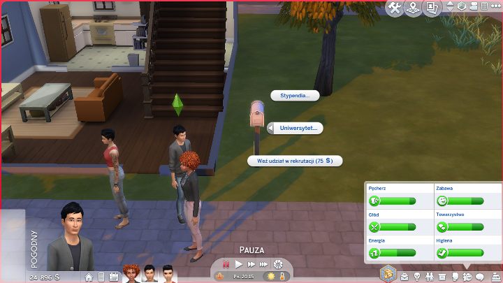 Skorzystaj z komputera lub skrzynki na listy, aby wziąć udział w rekrutacji na uniwersytet. - Sims 4 Uniwersytet: Uniwersytet - porady, najważniejsze informacje - Sims 4 - poradnik do gry