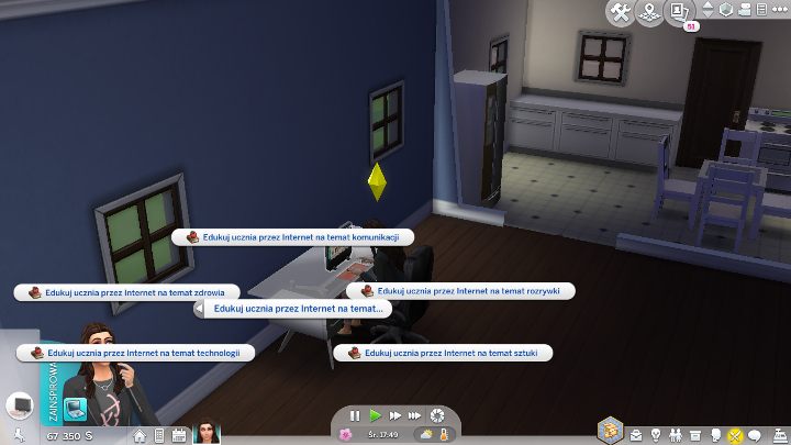 Jako edukator możesz nieco dorobić przy komputerze. - Sims 4 Uniwersytet: Edukator - nowa kariera - Sims 4 - poradnik do gry