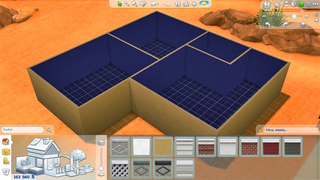 Stworzone pomieszczenie możesz wewnątrz dodatkowo dzielić stawiając kolejne ściany - Sims 4: Budowanie domu, porady - Sims 4 - poradnik do gry