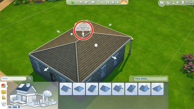 Możesz także zmienić jego wysokość korzystając ze środkowej strzałki - Sims 4: Budowanie domu, porady - Sims 4 - poradnik do gry