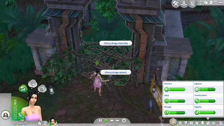 Torowanie drogi przy pomocy gołych rąk to niezbyt dobry pomysł. - Sims 4 Przygoda w dżungli: Eksploracja dżungli, porady - Sims 4 - poradnik do gry