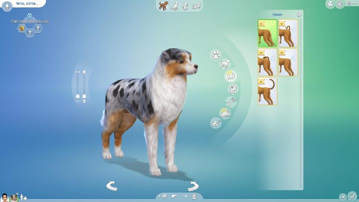 Kolejne menu pozwoli ci dostosować ogon twojego pupila - Sims 4 Psy i koty: Tworzenie zwierząt - Sims 4 - poradnik do gry