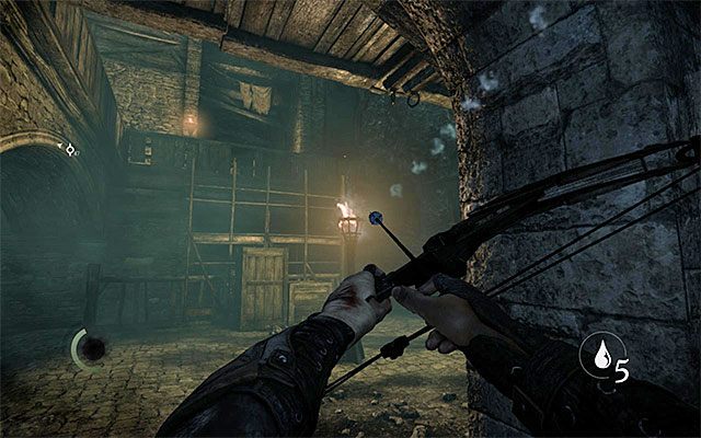 Warto gasić niektóre z pochodni, ułatwiając sobie dzięki temu przemieszczanie się - Dotarcie do Rotundy - opis | Rozdział 7 (Ukryte Miasto) | Solucja Thief - Thief - poradnik do gry