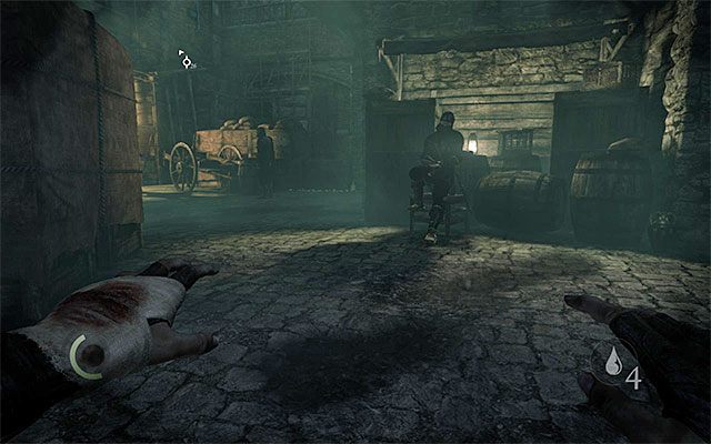 Drugi dziedziniec jest pilnowany przez trzech wrogów - Dotarcie do Rotundy - opis | Rozdział 7 (Ukryte Miasto) | Solucja Thief - Thief - poradnik do gry