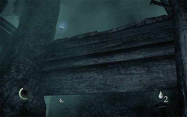 Pierwszego potwora możesz ominąć zeskakując na dolny poziom - Przeprawa przez tunele kopalniane - opis | Rozdział 8 (Światło Brzasku) - Thief - poradnik do gry