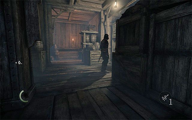 Pierwszy poziom jest pilnowany przez jednego przeciwnika - Przeprawa przez drugą część Światła Brzasku - opis | Rozdział 8 (Światło Brzasku) - Thief - poradnik do gry