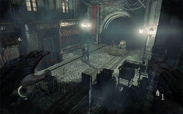 Główny dziedziniec - Przedostanie się do wnętrza sklepu jubilerskiego - opis | Rozdział 1 (Blokada - Lockdown) - Thief - poradnik do gry