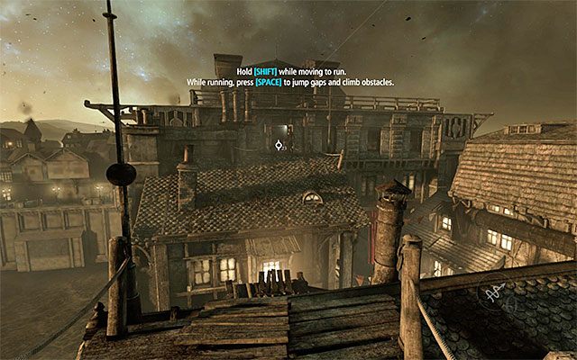 Doskakuj do kolejnych dachów - Podążanie za Erin | Prolog w Thief - Thief - poradnik do gry