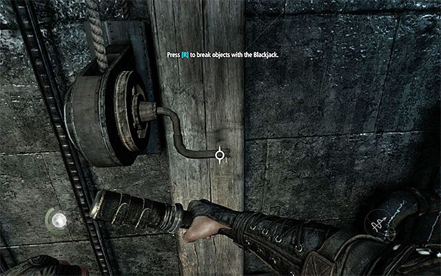 Mechanizm, w który należy uderzyć pałką - Podążanie za Erin | Prolog w Thief - Thief - poradnik do gry