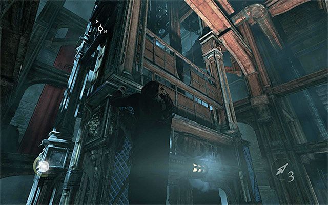 Użyj pazura żeby móc rozpocząć drugą wspinaczkę - Dotarcie do prywatnego gabinetu Barona | Rozdział 6 (Człowiek na rozstajach) - Thief - poradnik do gry