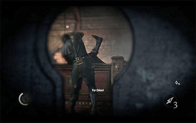 Na pierwszego wroga możesz wpaść tuż po odblokowaniu drzwi - Dotarcie do sali ceremonialnej - opis | Rozdział 6 (Człowiek na rozstajach) - Thief - poradnik do gry