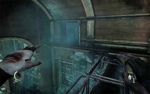 Pobliski korytarz będzie najprawdopodobniej pilnowany przez dwóch lub przez trzech wrogów, przy czym jeden z bandytów nie będzie ruszał się z miejsca - Dotarcie do sali ceremonialnej - opis | Rozdział 6 (Człowiek na rozstajach) - Thief - poradnik do gry